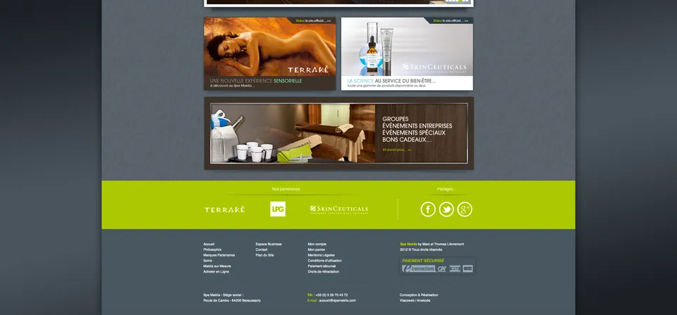 Spa Makila : Site internet (3/6)