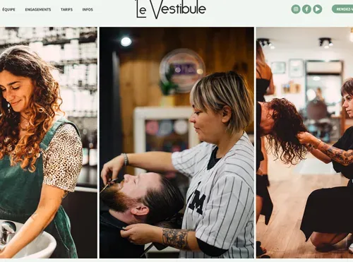 Le Vestibule : Site de salon de coiffure